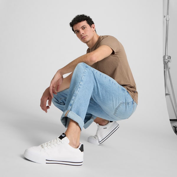 Tenis Court Classic Vulc, PUMA White-PUMA Black, extralarge