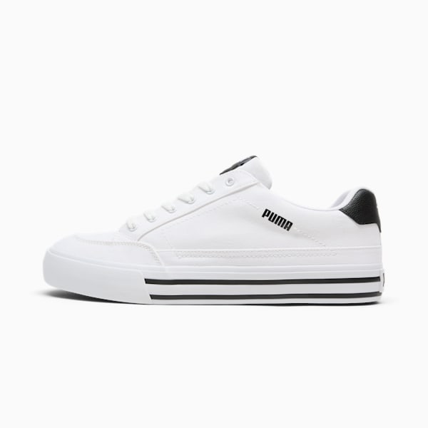 Tenis Court Classic Vulc, PUMA White-PUMA Black, extralarge