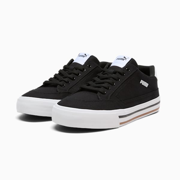 Tenis Court Classic Vulc, PUMA Black-PUMA White, extralarge
