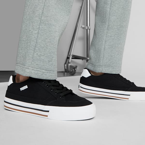 Court Classic Vulc Men's Sneakers, PUMA Black-PUMA White, extralarge