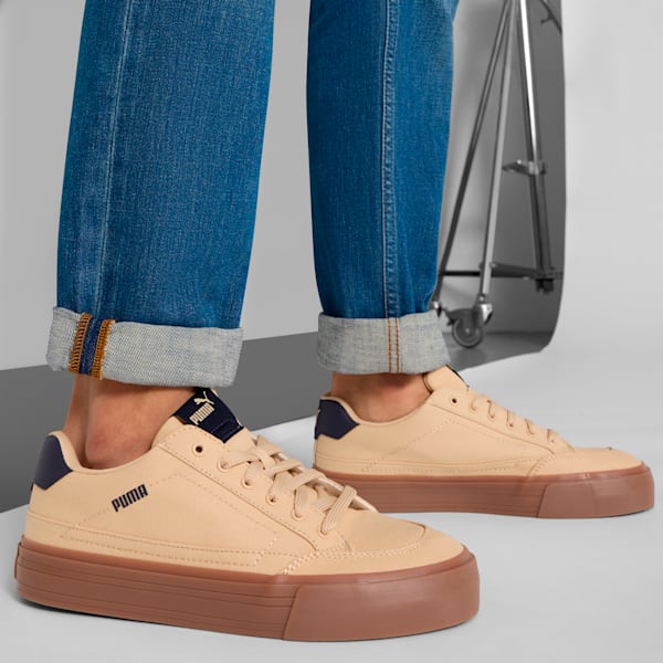 Court Classic Vulc Men's Sneakers, Light Sand-New Navy-Gum, extralarge