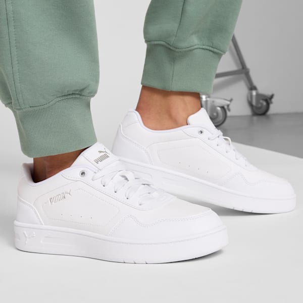 Tenis para mujer Court Classy, PUMA White-PUMA Silver, extralarge