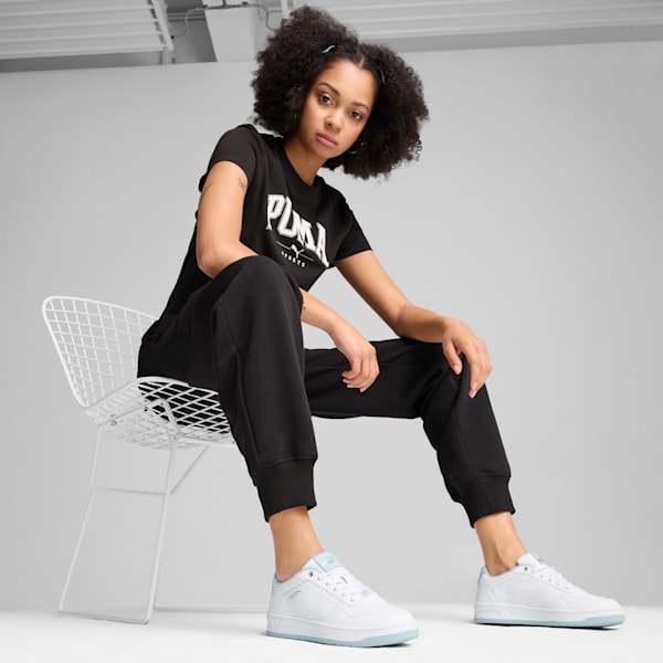 Tenis para mujer Court Classy, PUMA White-Frosted Dew-PUMA Silver, extralarge