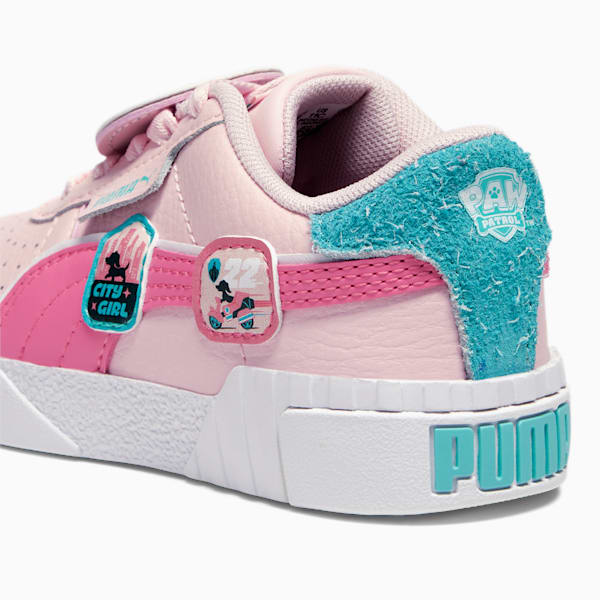 PUMA x PAW PATROL Cali Team Little Kids' Sneakers, Pink Dogwood-Loveable-Team Aqua, extralarge