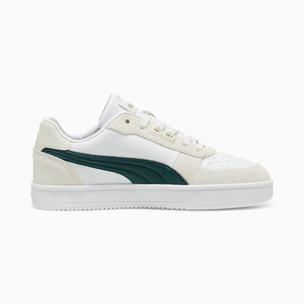 Caven 2.0 Lux Suede Men's Sneakers, Vapor Gray-Dark Myrtle-PUMA White, extralarge