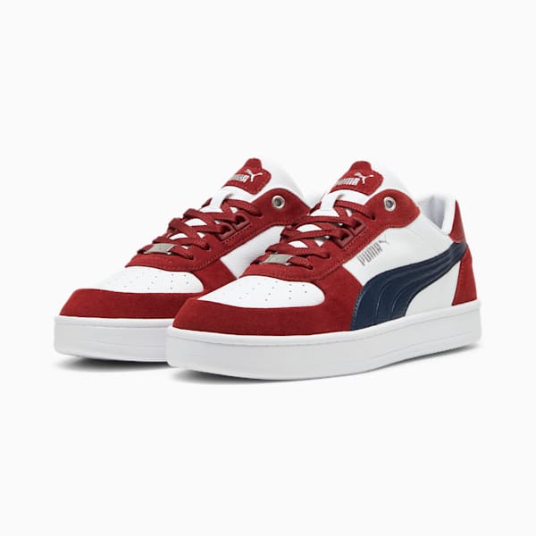 PUMA Caven 2.0 Lux SD Sneakers, Intense Red-Club Navy-PUMA White, extralarge