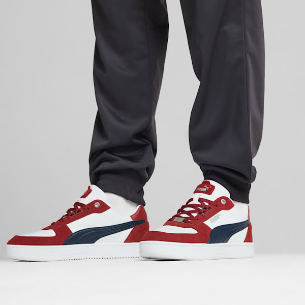 PUMA Caven 2.0 Lux SD Sneakers, Intense Red-Club Navy-PUMA White, extralarge