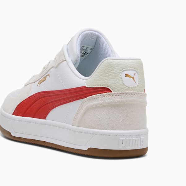 Sneakers PUMA Caven 2.0 Lux SD, Vapor Gray-Red Fire-PUMA White, extralarge