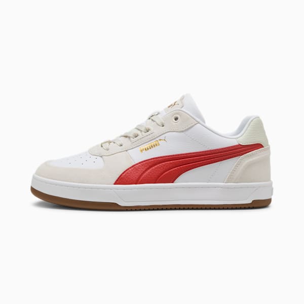 Sneakers PUMA Caven 2.0 Lux SD, Vapor Gray-Red Fire-PUMA White, extralarge