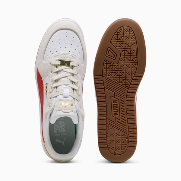 PUMA Caven 2.0 Lux SD Sneakers, Vapor Gray-Red Fire-PUMA White, extralarge