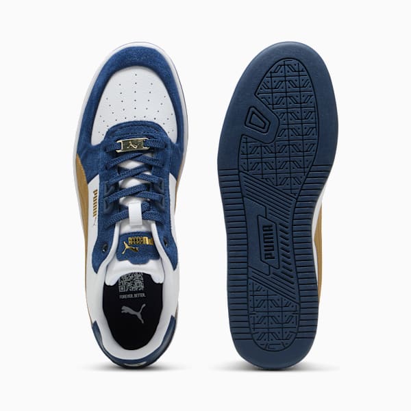 Caven 2.0 Lux Suede Men's Sneakers, PUMA White-Honey Butter-Persian Blue, extralarge