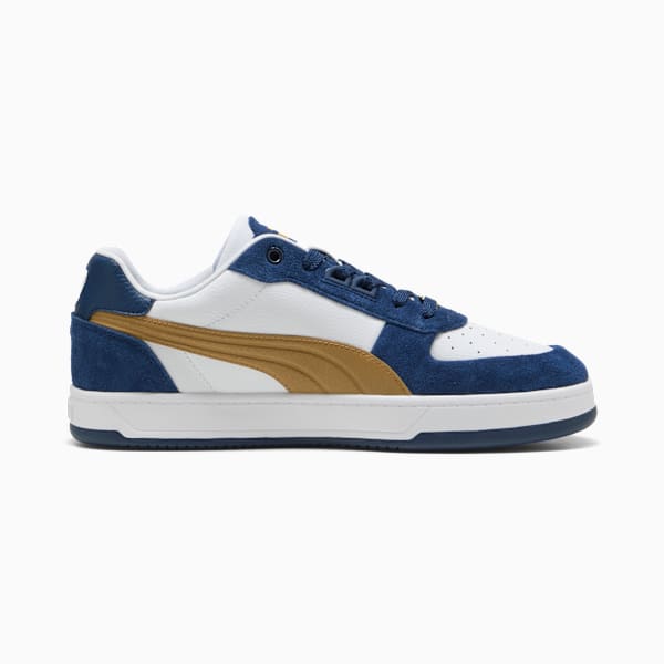 Caven 2.0 Lux Suede Men's Sneakers, PUMA White-Honey Butter-Persian Blue, extralarge