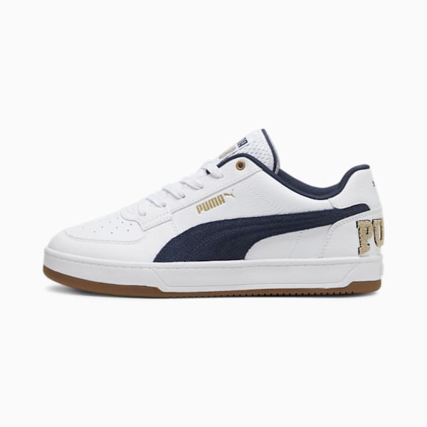 PUMA Caven 2.0 Retro Club Unisex Sneakers, PUMA White-Club Navy-Prairie Tan, extralarge-AUS