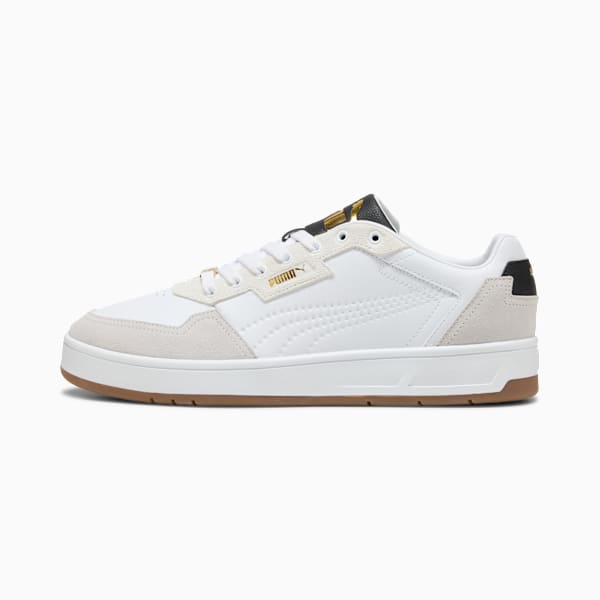 Tenis Court Classic Lux SD, PUMA White-Feather Gray-PUMA Black, extralarge