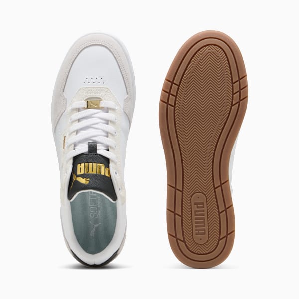 Court Classic Lux Sneakers Unisex, PUMA White-Feather Gray-PUMA Black, extralarge
