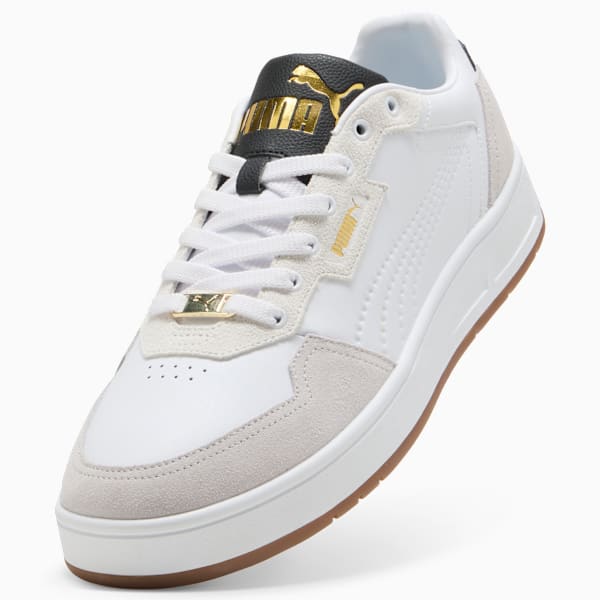 Tenis Court Classic Lux SD, PUMA White-Feather Gray-PUMA Black, extralarge