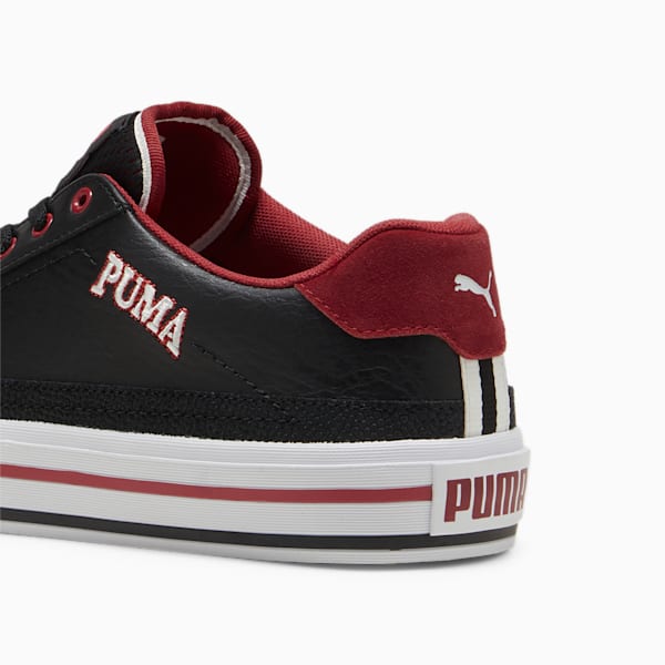 Court Classic Vulc Retro C Men's Sneakers, PUMA Black-PUMA White-Club Red, extralarge