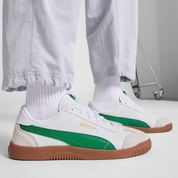 PUMA Club 5v5 Men's Sneakers, PUMA White-Archive Green-Vapor Gray, extralarge
