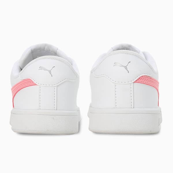Smashic Women's Soft Suede Sneakers, PUMA White-Peony-Matte Silver, extralarge-IND