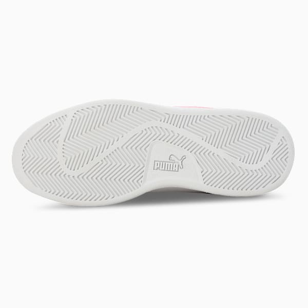 Smashic Women's Soft Suede Sneakers, PUMA White-Peony-Matte Silver, extralarge-IND