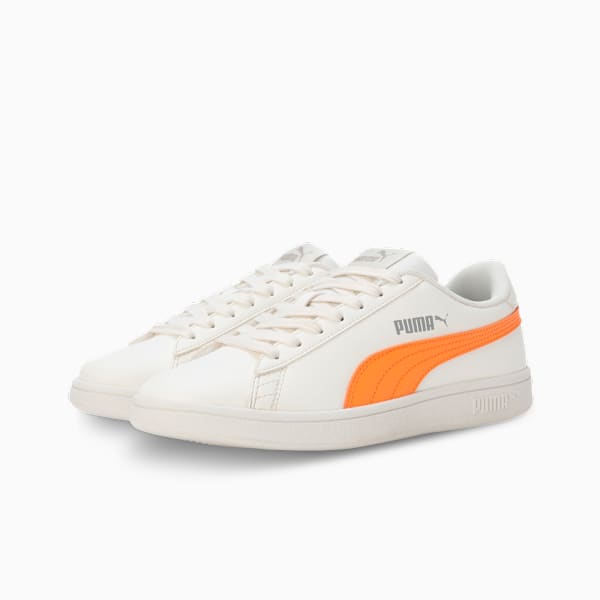 Smashic Women's Soft Suede Sneakers, Warm White-Clementine-Smokey Gray, extralarge-IND