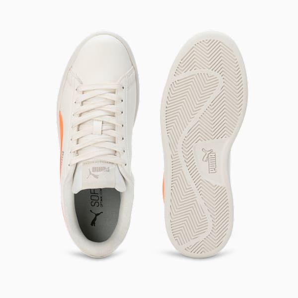 Smashic Women's Soft Suede Sneakers, Warm White-Clementine-Smokey Gray, extralarge-IND