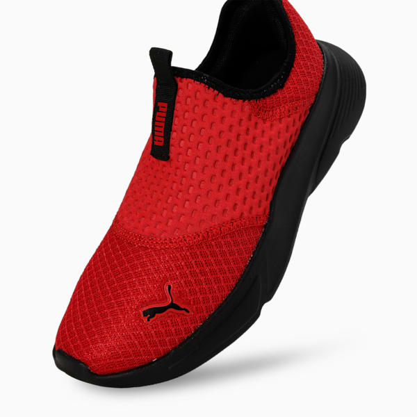 PUMA Melanite Slip-On Youth Sneakers, For All Time Red-PUMA Black, extralarge-IND