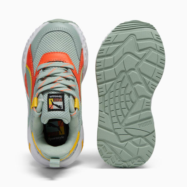 RS-TRCK Brand Love Little Kids' Sneakers, Green Fog-Hot Heat-Yellow Sizzle, extralarge