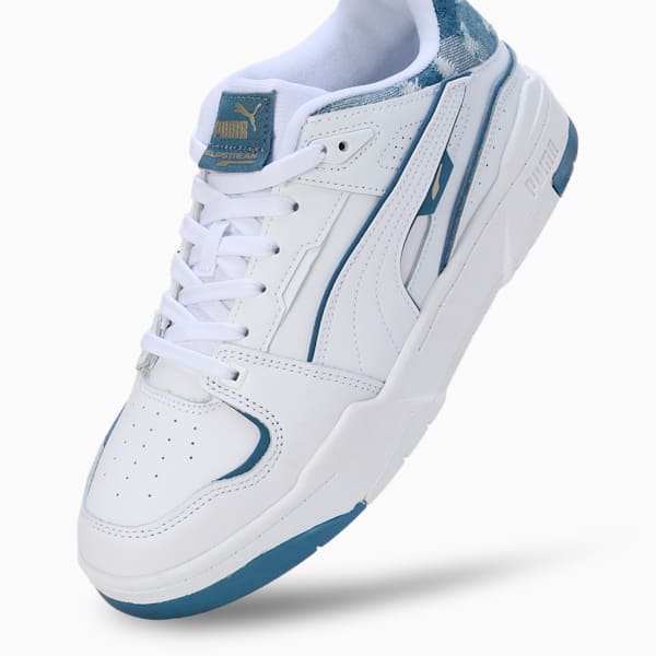 Slipstream Bball Denim Sneakers, PUMA White-Deep Dive, extralarge-IND
