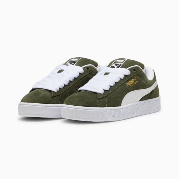 Suede XL Men's Sneakers, Dark Olive-PUMA White, extralarge