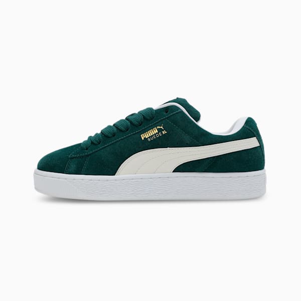 Suede XL Sneakers, Dark Myrtle-Warm White, extralarge-IND
