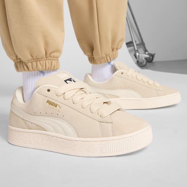 Suede XL Sneakers, Alpine Snow-Warm White, extralarge