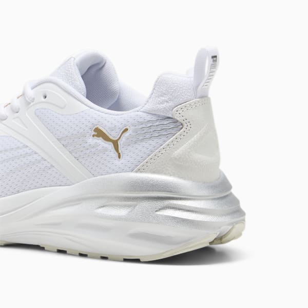 ユニセックス ヒプノティック メタリックシャイン スニーカー, PUMA White-PUMA Gold-PUMA Silver, extralarge-JPN