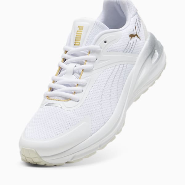 ユニセックス ヒプノティック メタリックシャイン スニーカー, PUMA White-PUMA Gold-PUMA Silver, extralarge-JPN