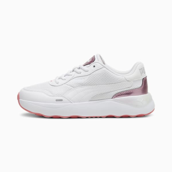 Runtamed Platform GirlPower Women's Sneakers, PUMA White-PUMA Silver-Passionfruit, extralarge-IND