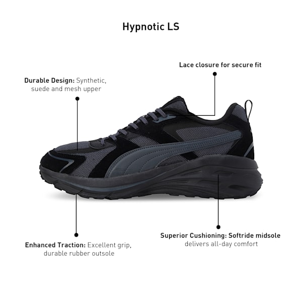 Hypnotic LS Sneakers, PUMA Black-Strong Gray, extralarge-IND