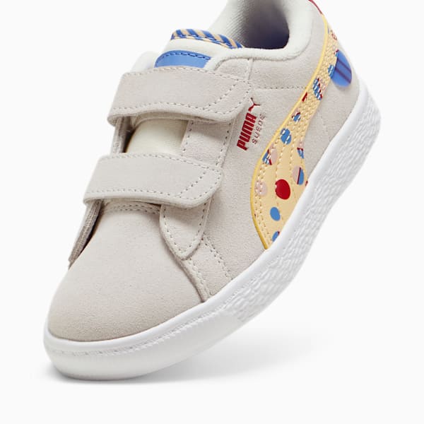 Suede Classic LF Little Kids' Sneakers, Warm White-Club Red-Chamomile, extralarge