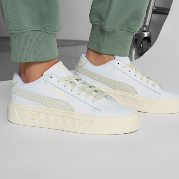 Tenis para mujer Mono Twist Smash 3.0, PUMA White-Vapor Gray-Warm White, extralarge