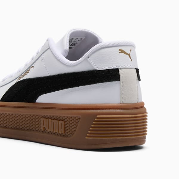 Tenis para mujer Mono Twist Smash 3.0, PUMA White-PUMA Black-Puma Team Gold, extralarge
