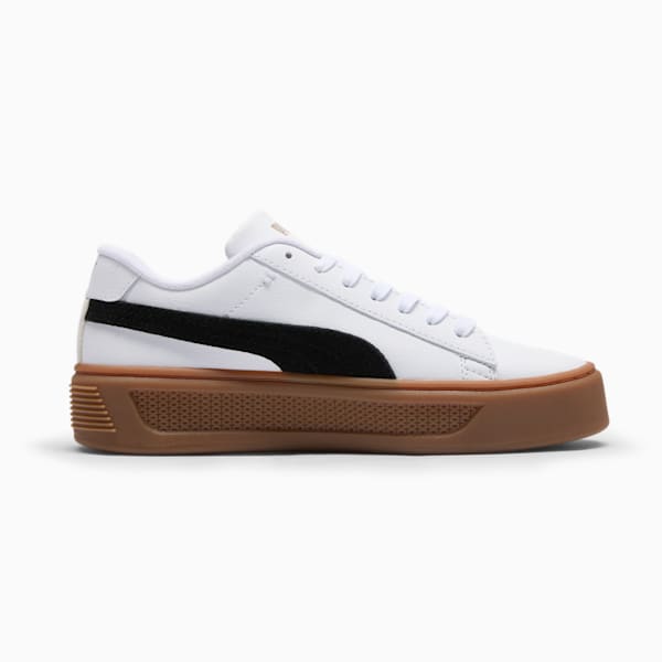 Smash 3.0 Mono Twist Women's Sneakers, PUMA White-PUMA Black-Puma Team Gold, extralarge
