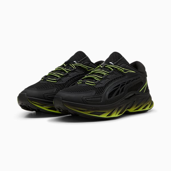 Exotek NITRO™ Men's Racing Sneakers, PUMA Black-Electric Lime, extralarge