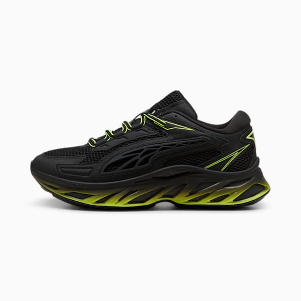 Exotek NITRO™ Racing Unisex Sneakers, PUMA Black-Electric Lime, extralarge-IDN