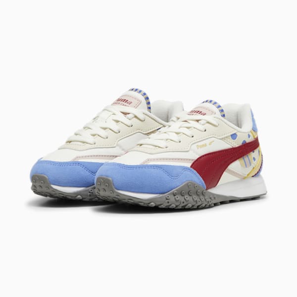 Blktop Rider Summer Camp Little Kids' Sneakers, Warm White-Club Red-Blue Skies, extralarge