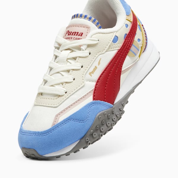 Blktop Rider Summer Camp Little Kids' Sneakers, Warm White-Club Red-Blue Skies, extralarge