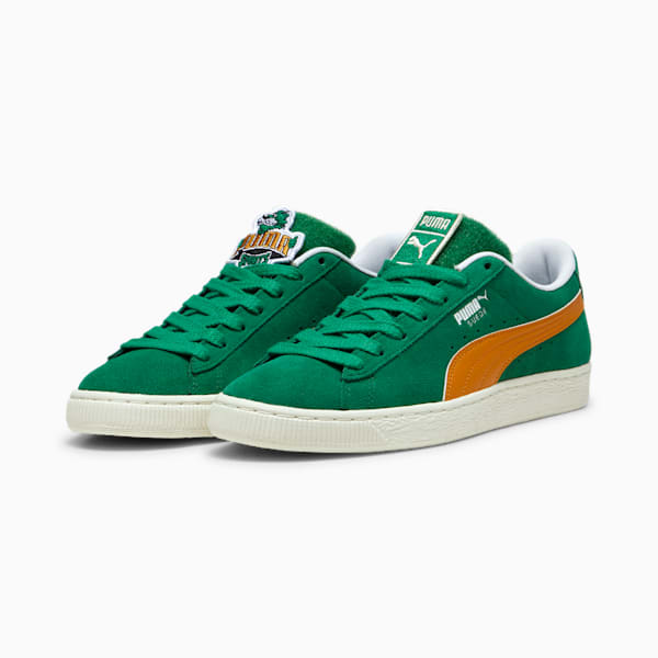 For the Fanbase Suede Patch Sneakers, Archive Green-Frosted Ivory, extralarge