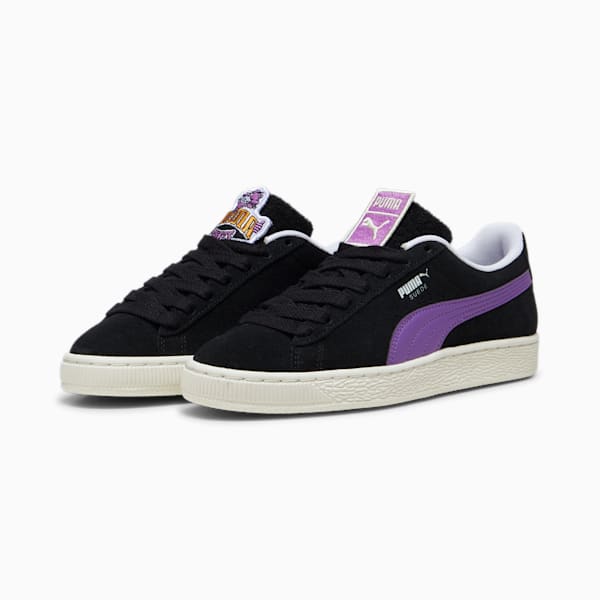 For the Fanbase Suede Patch Sneakers, PUMA Black-Ultraviolet, extralarge