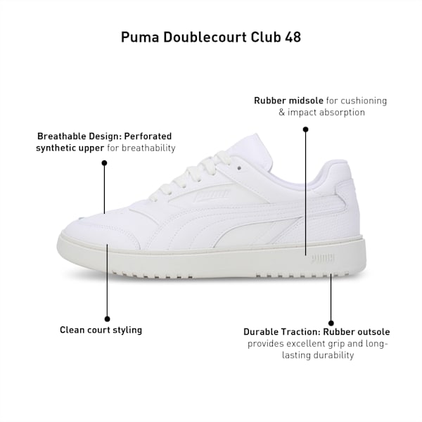 PUMA Doublecourt Club 48 Unisex Sneakers, PUMA White-Warm White, extralarge-IND