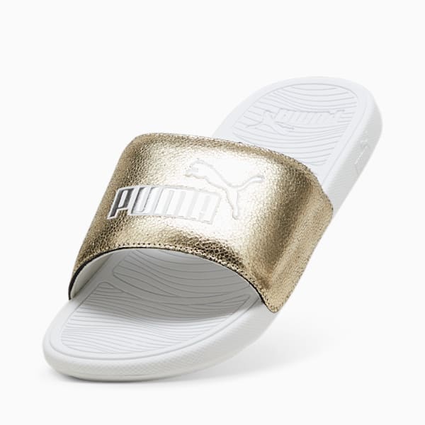 ウィメンズ クールキャット 2.0 メタリックシャイン サンダル, PUMA Gold-PUMA Silver-PUMA White, extralarge-JPN