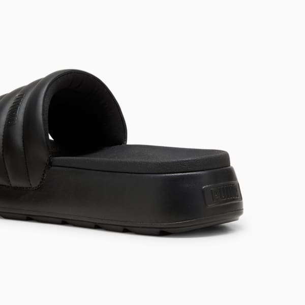 Karmen Puffy Women's Slides, PUMA Black-PUMA Black, extralarge
