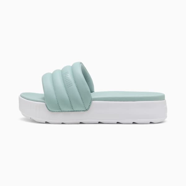 Sandalias acolchadas Karmen para mujer, Modern Mint-PUMA White, extralarge
